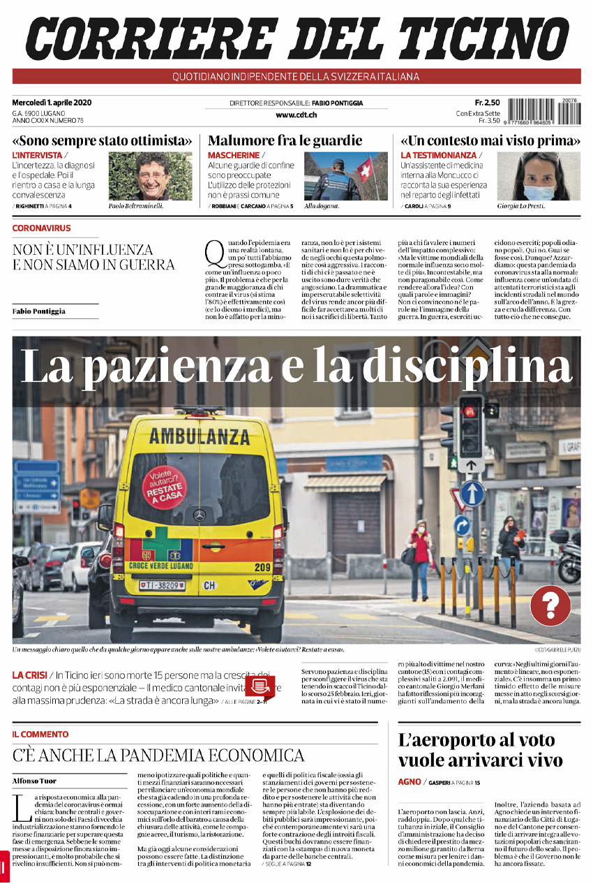 Corriere del Ticino.01.04.2020