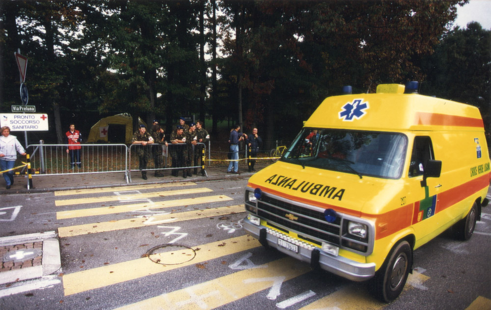 1996 - Mondiali di ciclismo a Lugano - Picchetto sanitario di Croce Verde Lugano